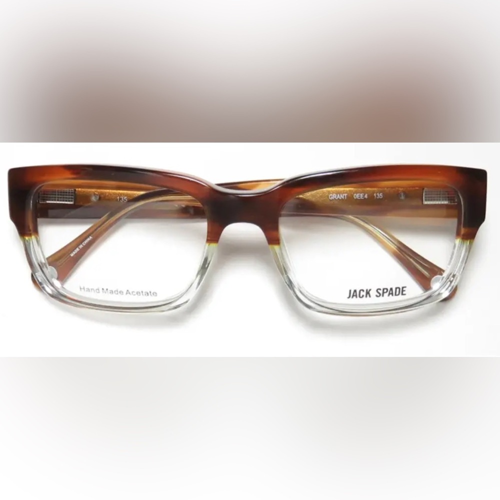 Jack Spade Brown And Tan Rectangular Glasses - image 1